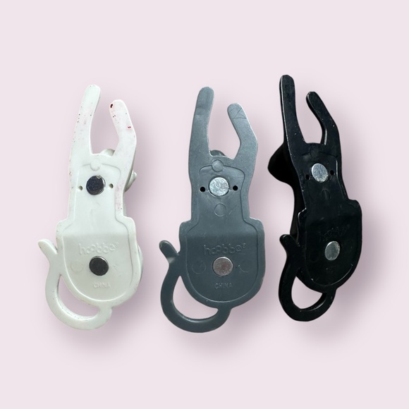 Set Of Three Black White Gray Cats Refrigerator Magnets Kitchen Decor - Picture 8 of 9